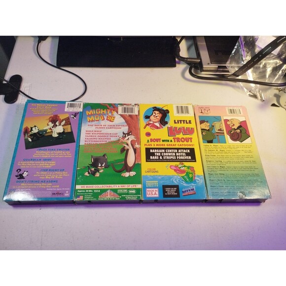 Classic Cartoons VHS Lot- Felix The Cat, Mighty Mouse, Little Lulu, Mr. Magoo - Picture 2 of 6